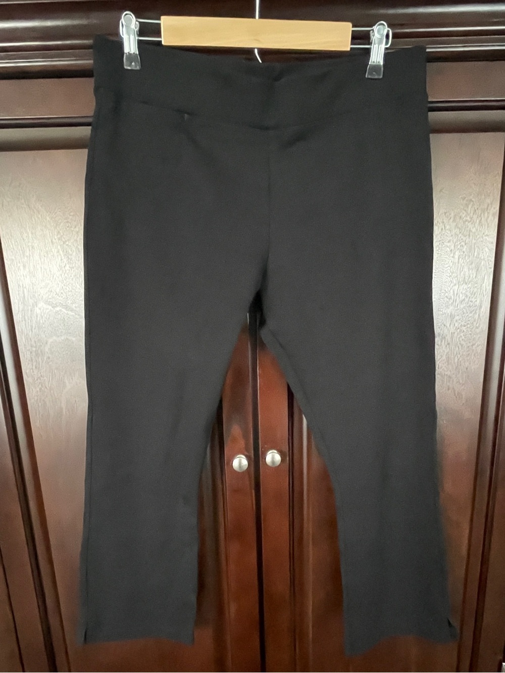 American Giant Ponte Kick Flare Black Pants Women's size 14
